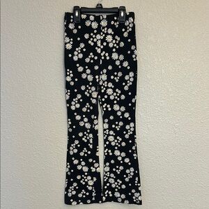 Floral Black Girls Pants